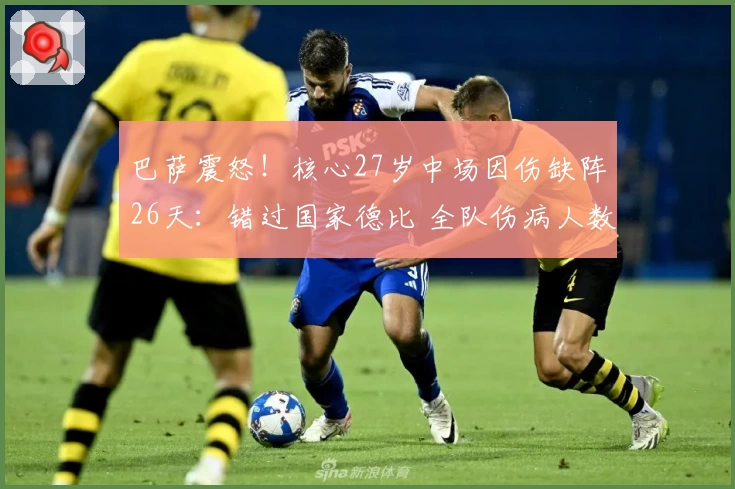 巴萨震怒！核心27岁中场因伤缺阵26天：错过国家德比 全队伤病人数增至7人